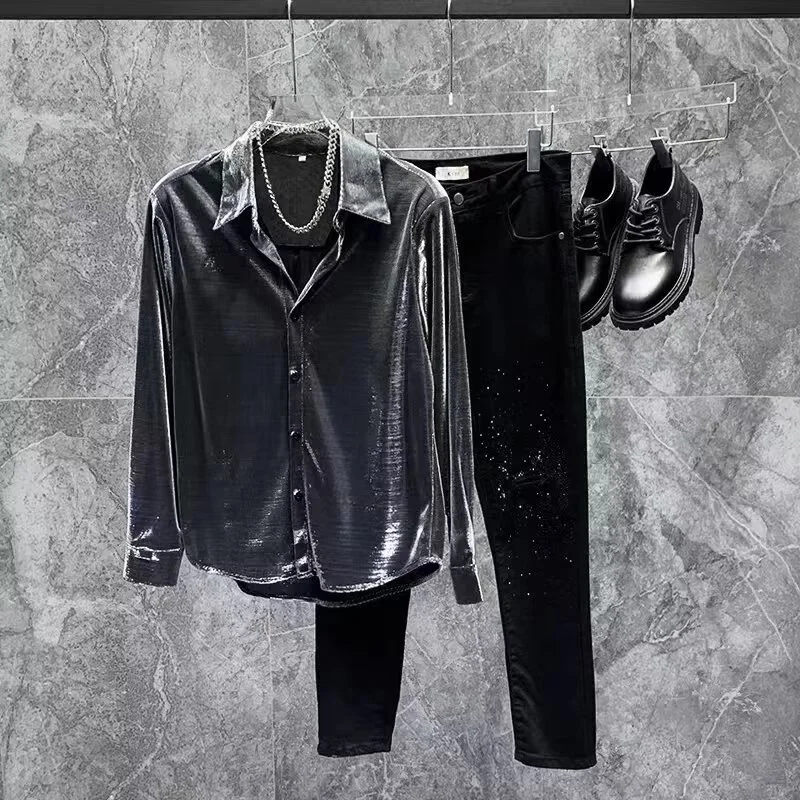 Men's Creative Loose Gradient Zipper Jacket