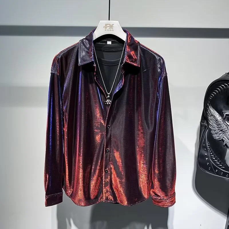 Men's Creative Loose Gradient Zipper Jacket