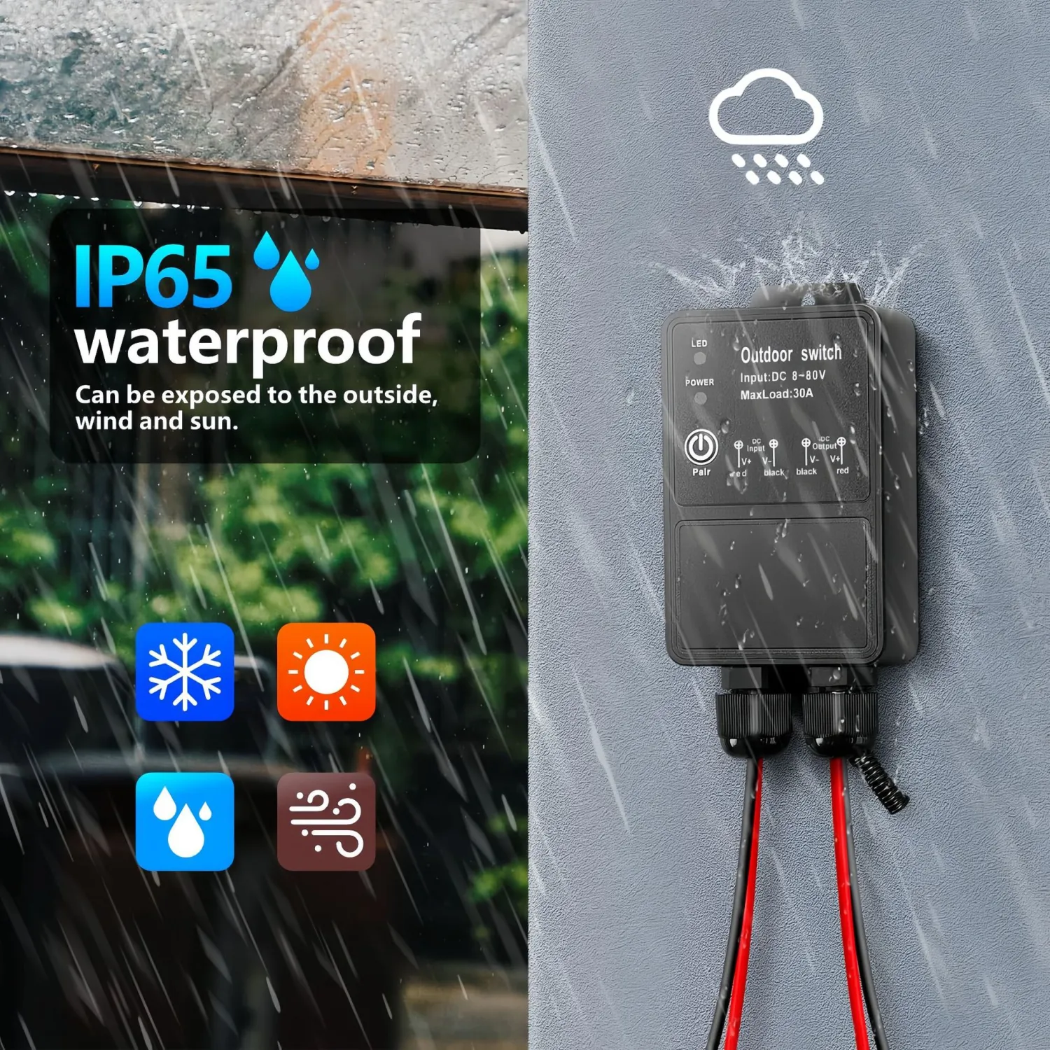 Cross-border Car Battery Disconnect  With Digital Display Universal 12V