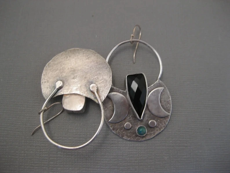 Retro Moon Women's Statement Earrings