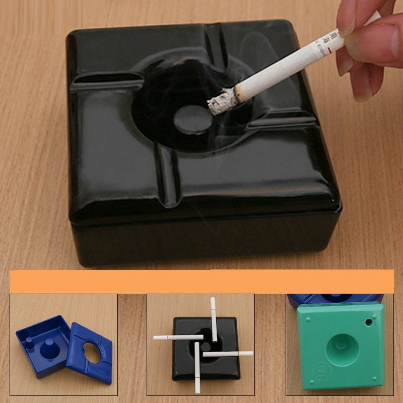 Commercial Square Ashtray With Lid