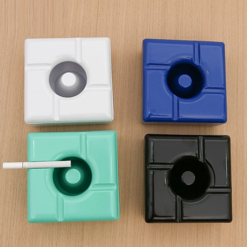 Commercial Square Ashtray With Lid