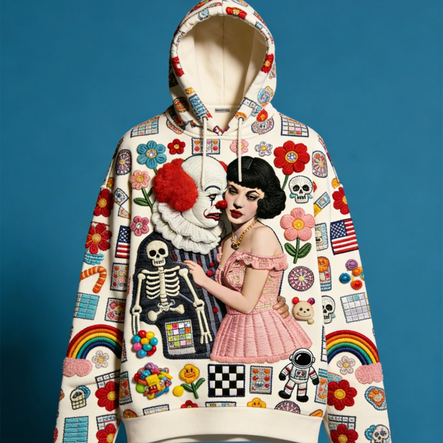 Fashion Casual Printed Polyester Sweater