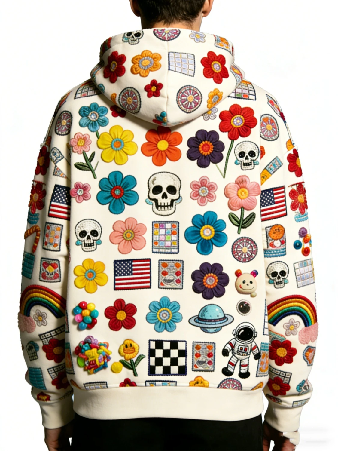 Fashion Casual Printed Polyester Sweater