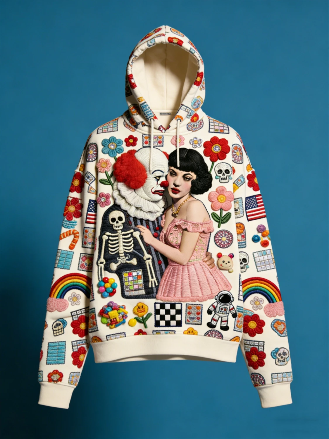 Fashion Casual Printed Polyester Sweater