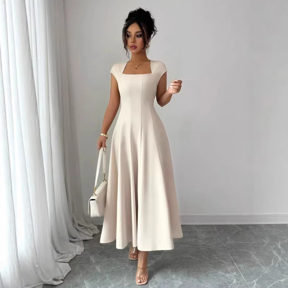 Fashionable And Elegant Slim-fit Tank Dress With A-line Skirt For Women