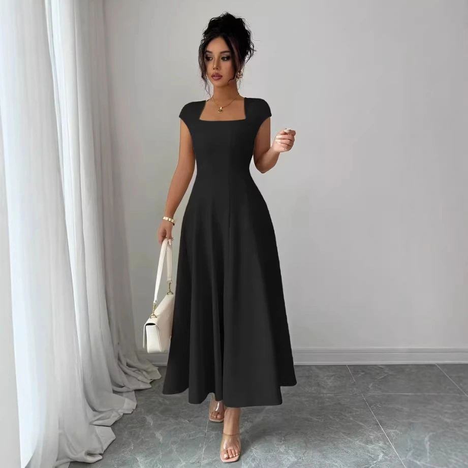 Fashionable And Elegant Slim-fit Tank Dress With A-line Skirt For Women