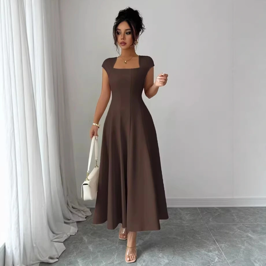 Fashionable And Elegant Slim-fit Tank Dress With A-line Skirt For Women