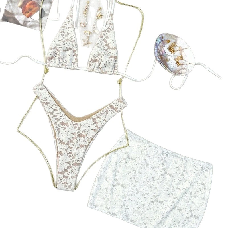 Lace Bandage New Style Three-Piece Swimsuit
