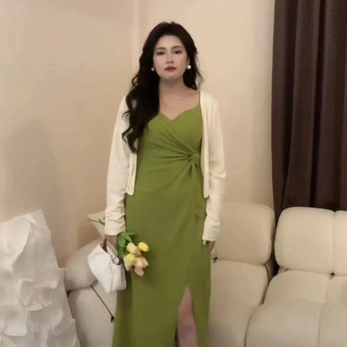 Plus-size Slip Dress Set Women's Summer
