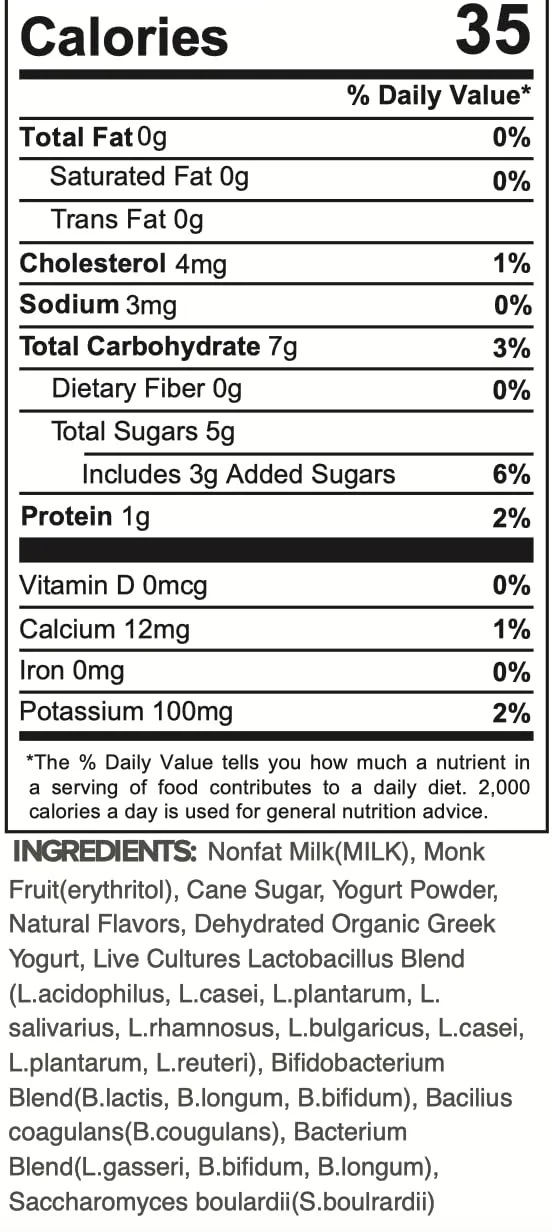 Pumjil Yogurt Smoothie Mix with 8 Billion Probiotic Live Cultures, 14 Strains Balanced in 4 Blends, Non-GMO, Gluten-Free Resealable 8oz Bag(16 Servings), 3 grams of added sugar (Plain)