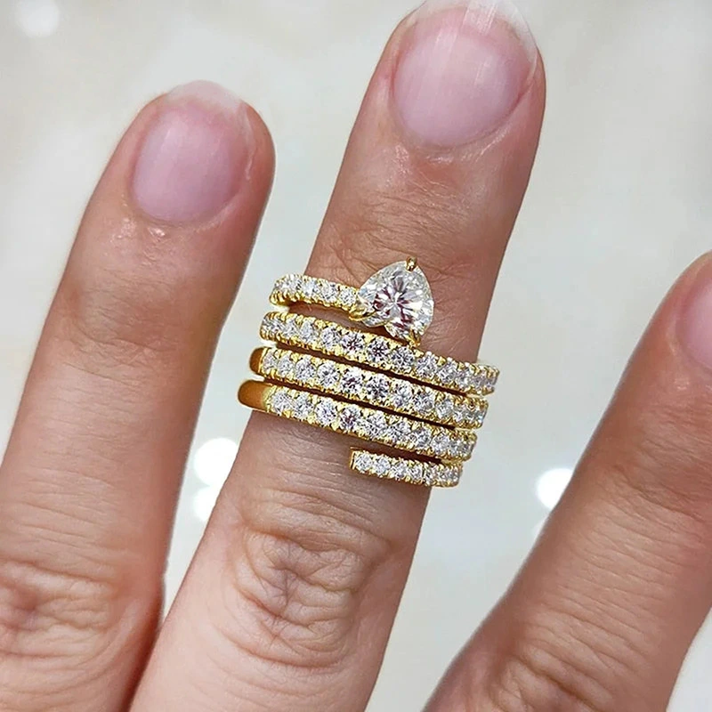 Women's Affordable Luxury Circular Multi-Layer Ring
