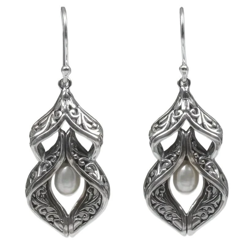 Bohemian Carved Pearl Earrings For Women