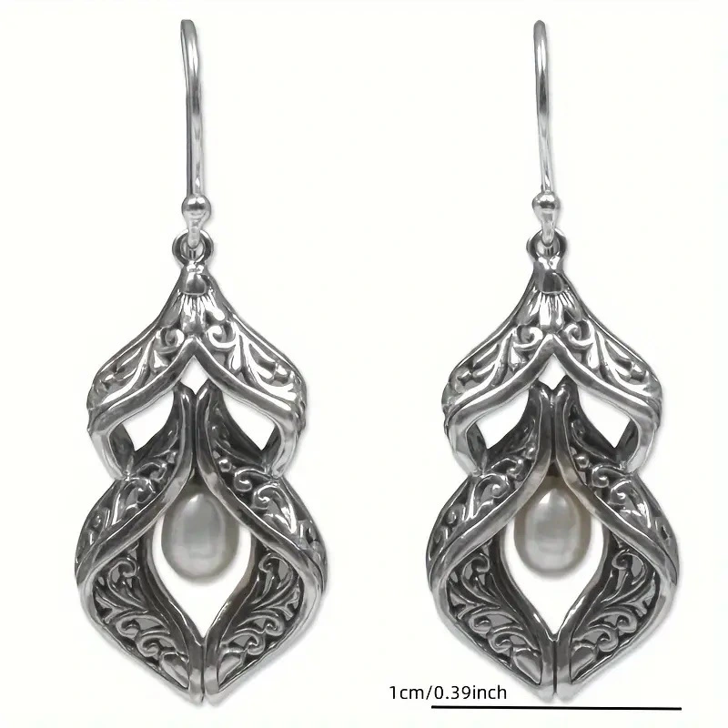 Bohemian Carved Pearl Earrings For Women