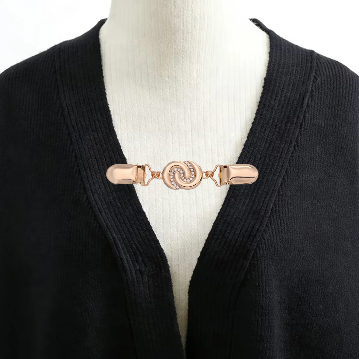 Retro Hollow-out Shawl Cardigan Dress With A Fitted Waist And Secure Fasteners