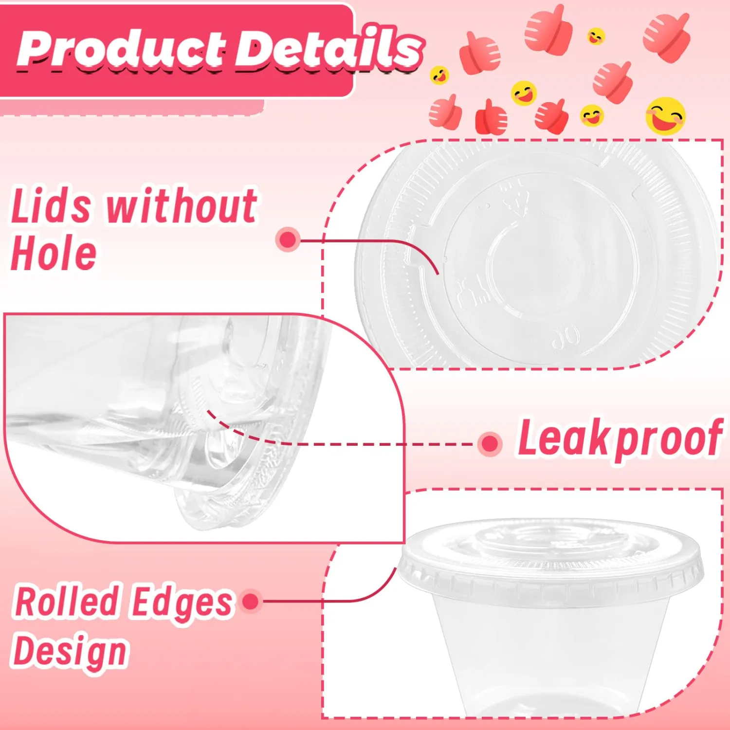 Szsrcywd 50 Pack 6 Oz Plastic Cups with Flat Lids,Clear Disposable Dessert Cup,Leakproof Party Containers for Fruit,Ice Cream,Cold Drinks,Mousse,Yogurt(No Hole)