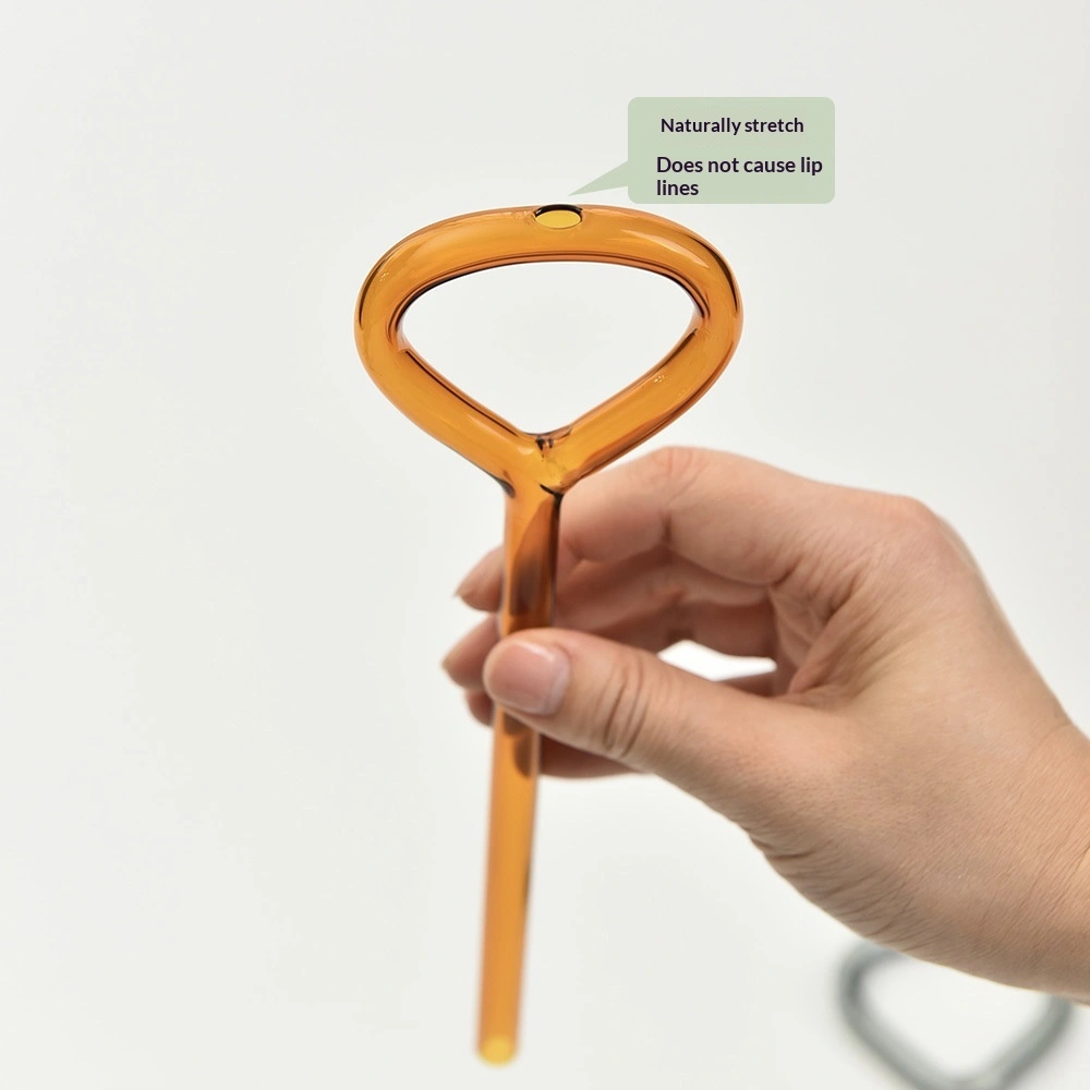 Chapstick-Proof Heart-Shaped Glass Straw