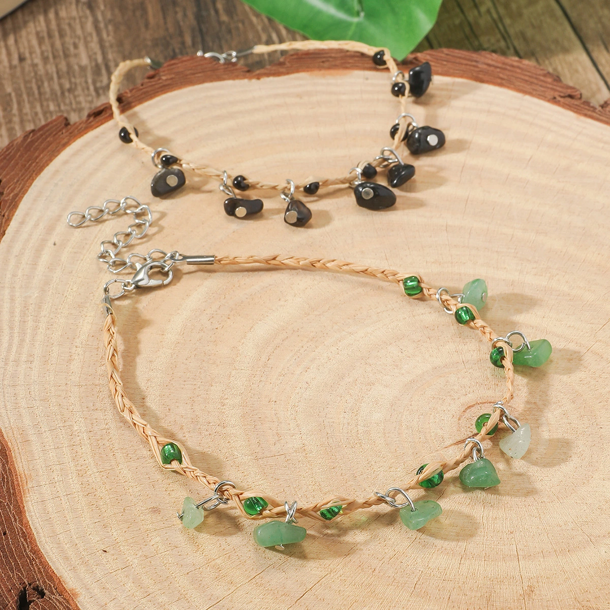 Bohemian Multicolor Pebble Anklet For Women