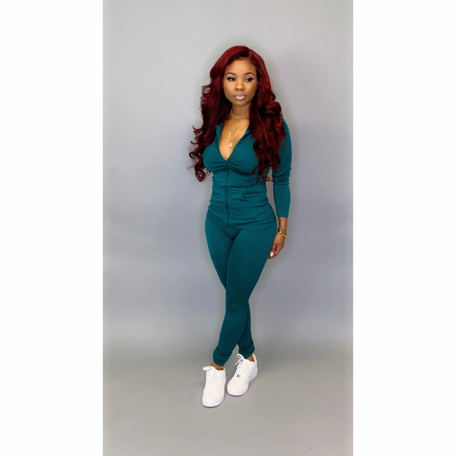 Women's Fashionable Casual Sports Two-Piece Set