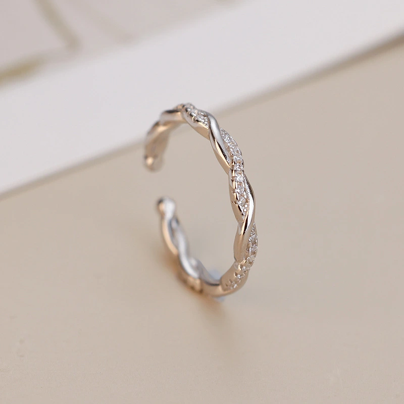 Twist Ring Fashion 925 Silver High-grade Light Luxury