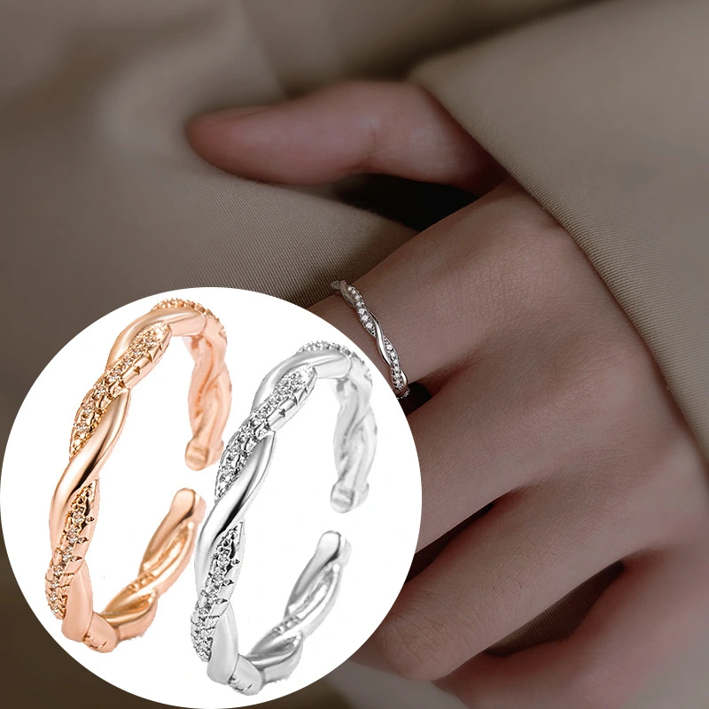 Twist Ring Fashion 925 Silver High-grade Light Luxury