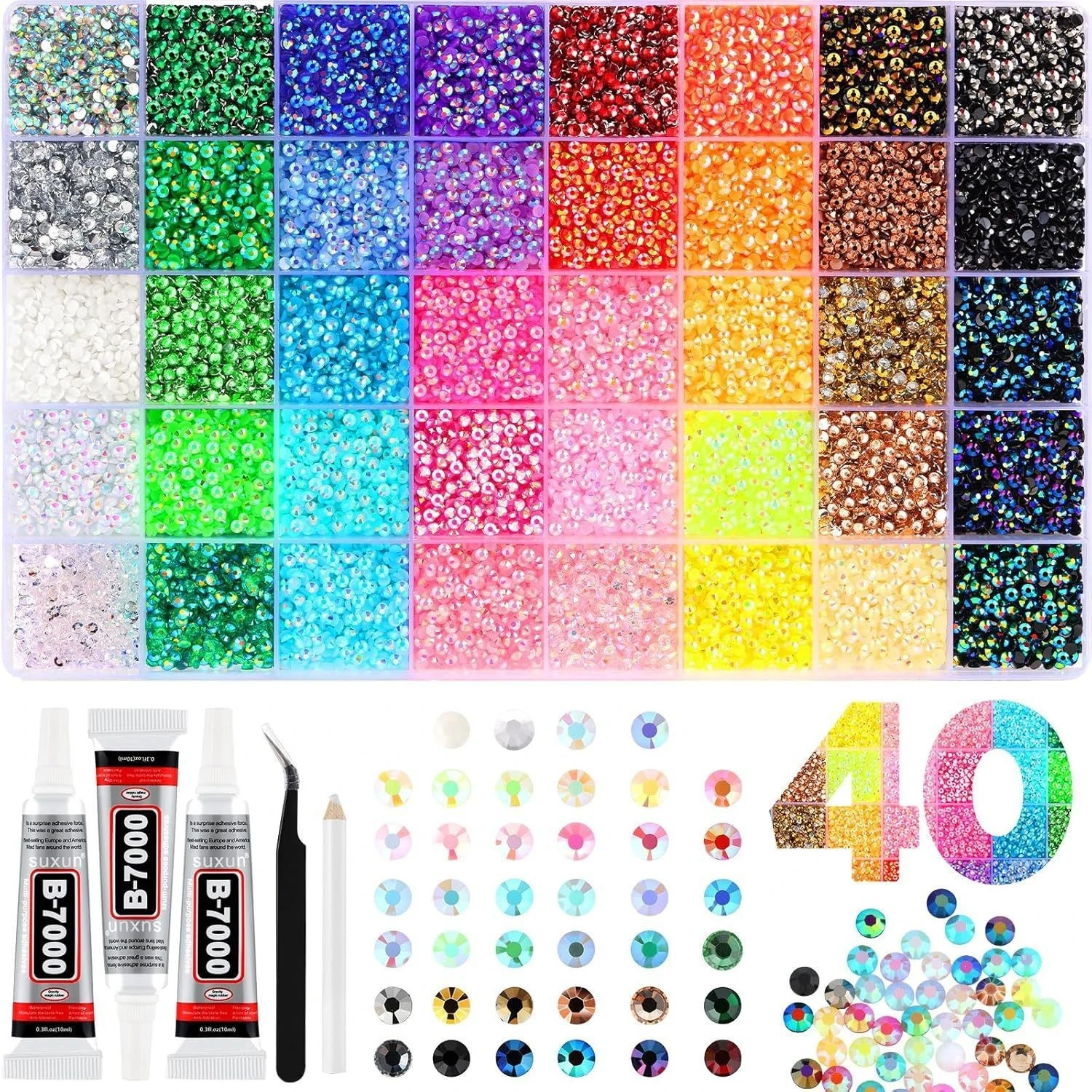 3mm Mixed Color AB Resin Flatback Rhinestones Jelly Rhinestones