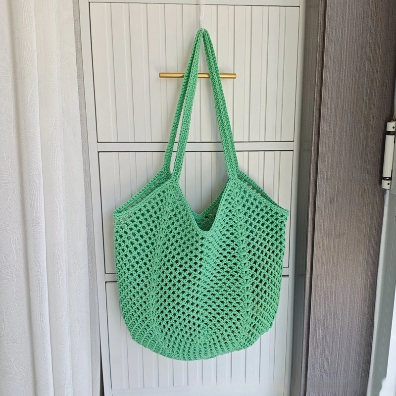 Hollow-out Knitted Tote Bag For Women