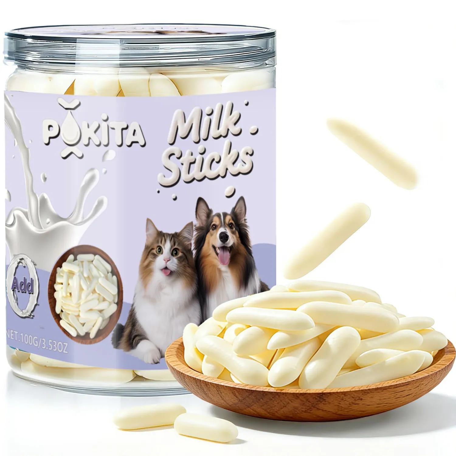 Puppy Treats,Freeze-Dried Baked Dog Yogurt Sticks, Human-Grade, Perfect Training Reward,Natural High Calcium Pet Snacks for Dogs and Cats, 100g