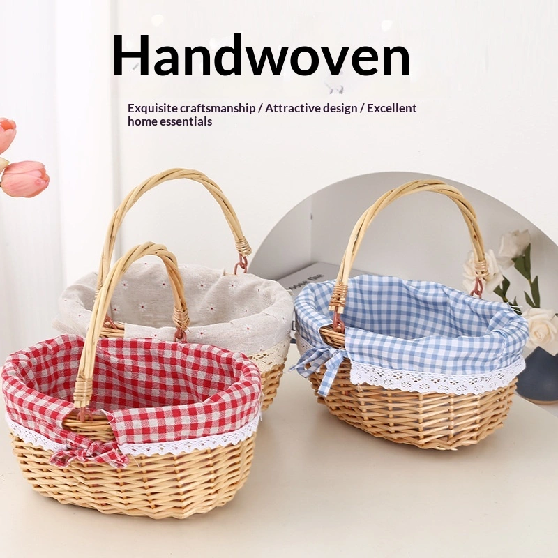 Picnic Willow-Woven Wedding Hand Basket