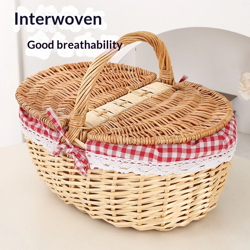 Picnic Willow-Woven Wedding Hand Basket