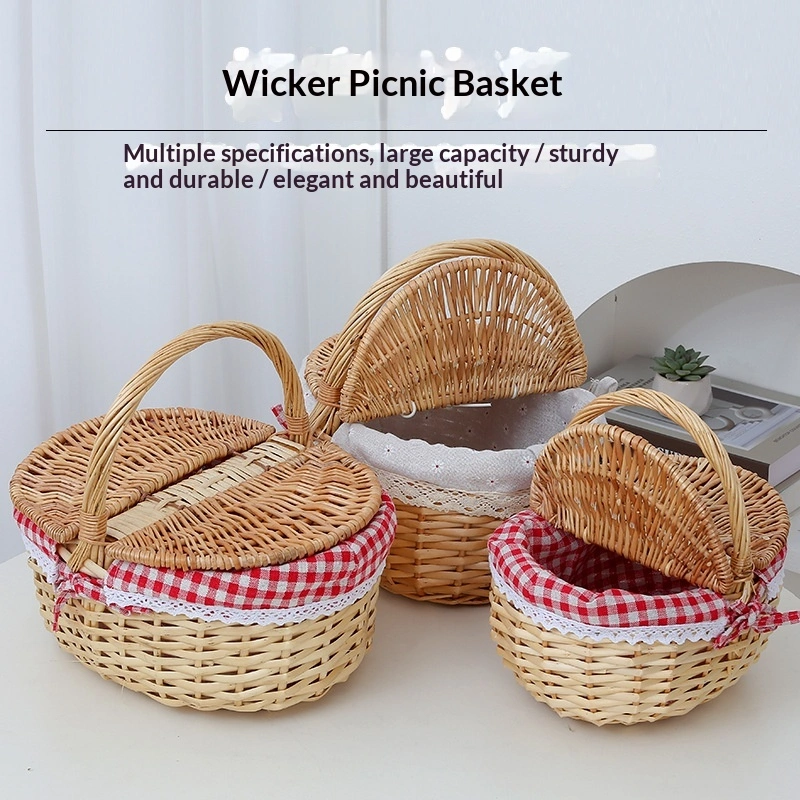 Picnic Willow-Woven Wedding Hand Basket