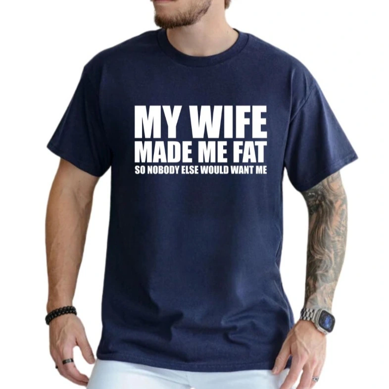 Men's Creative English Letter Print T-Shirt