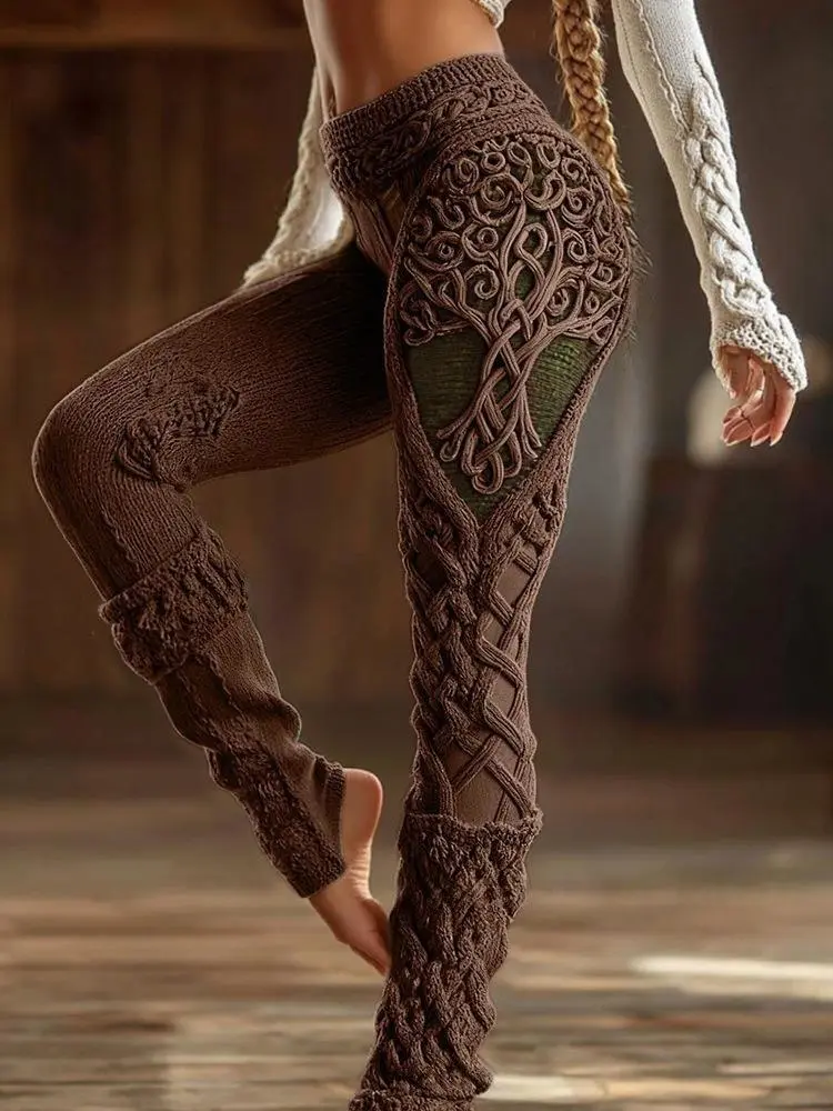 Retro 3D Digital Print Women's Casual Sports Pants