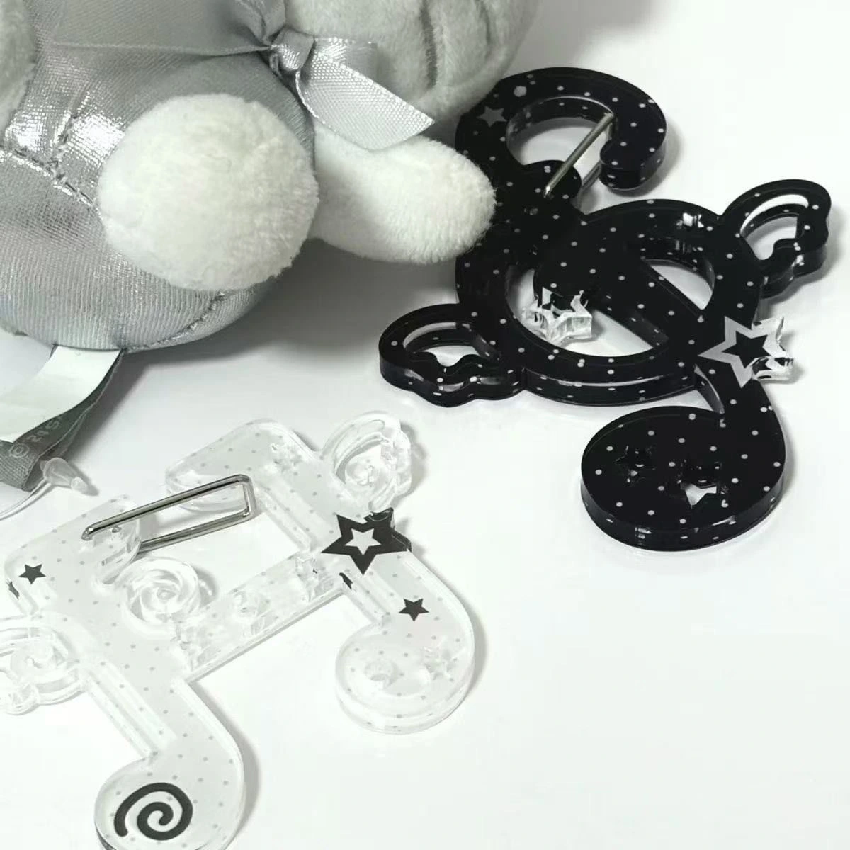 Music Note Carabiner Cute Cat Ears Bag Charm