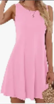 Women's Casual Swing Simple T-Shirt Loose Dress