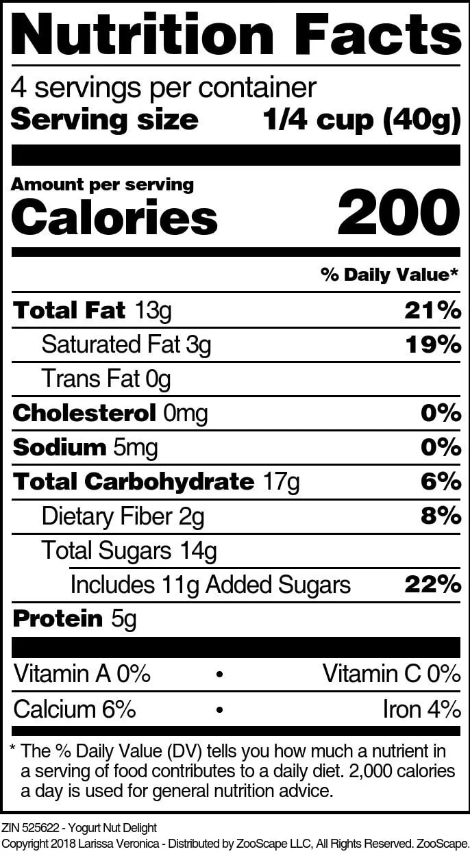 Yogurt Nut Delight (8 oz, ZIN: 525622)