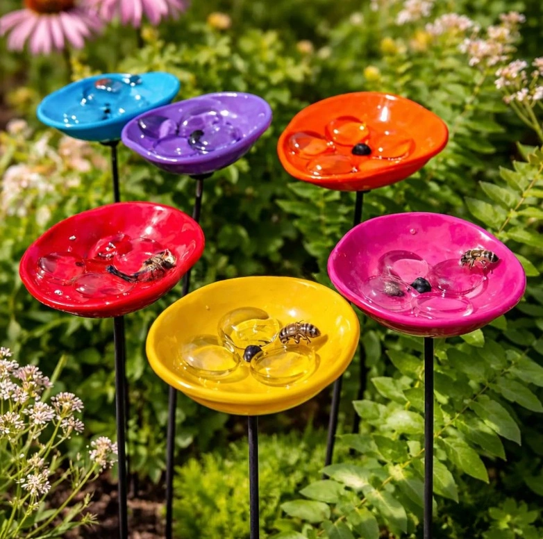 Garden Bee Flower Drinking Cup Decoration