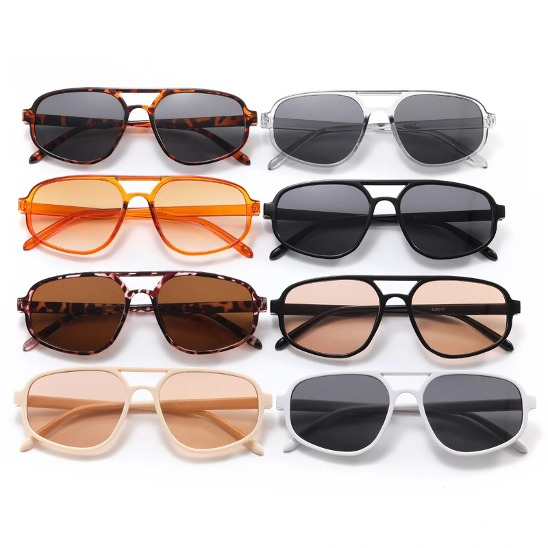 New Dual-bridge Oval Sunglasses With A Concave Design