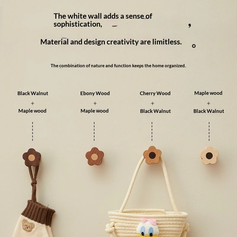 Wooden Creative Wall Hook For Entryway Door