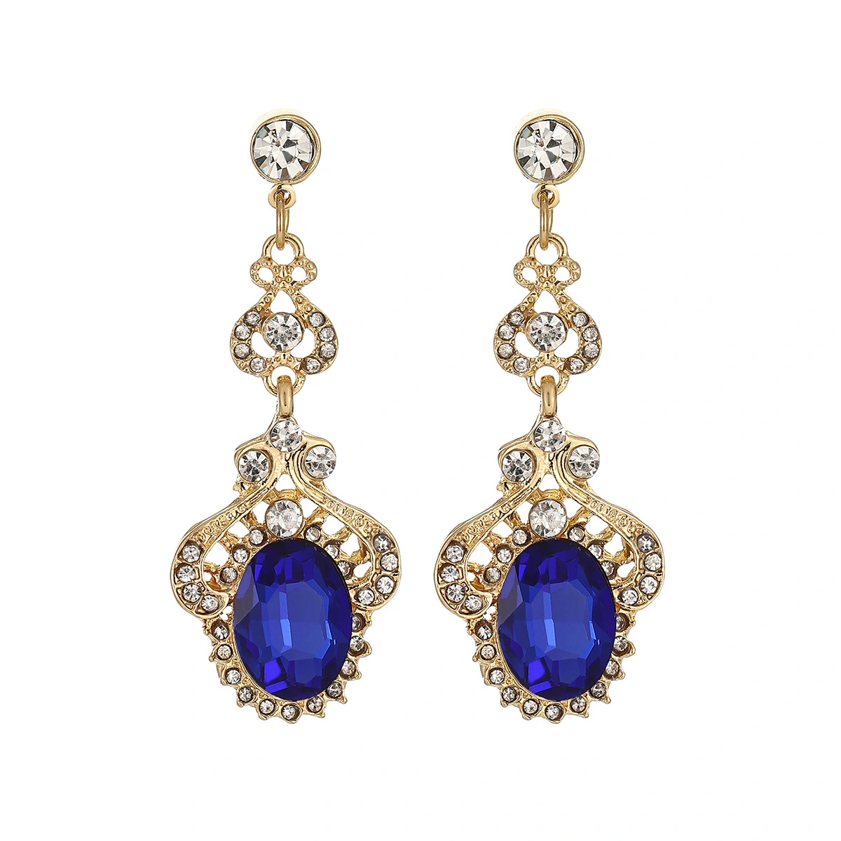 Creative Retro Waterdrop Tassel Long Earrings