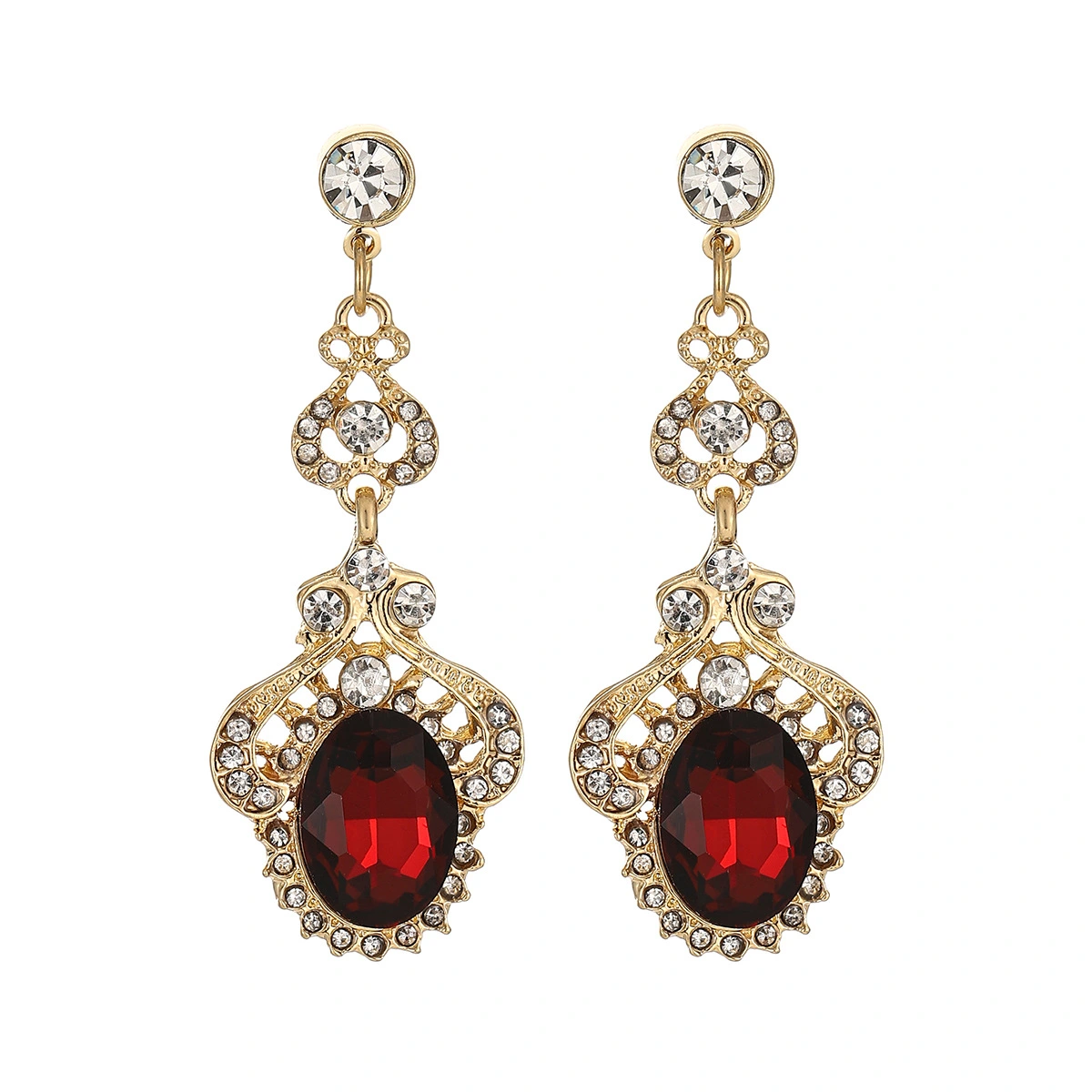 Creative Retro Waterdrop Tassel Long Earrings