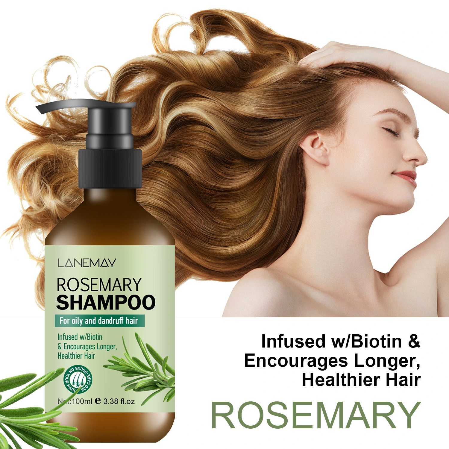 Rosemary Shampoo 100ml Oil-Control And Dandruff-Removing