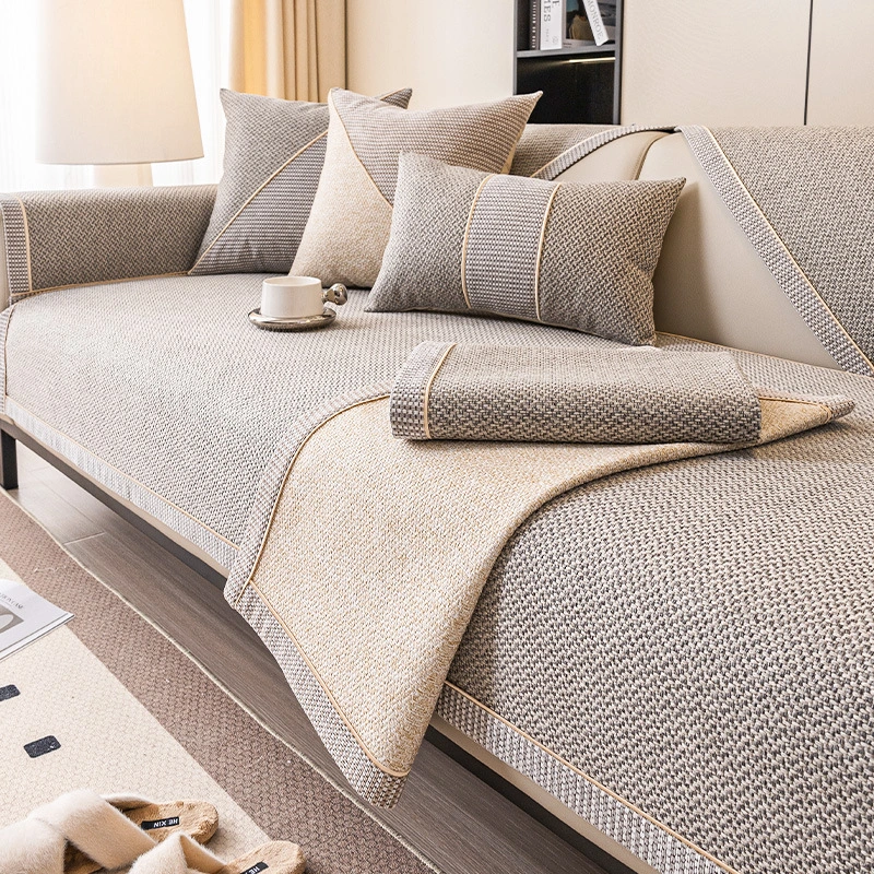 Japanese-style Woven Cotton And Linen Sofa Cushion Four Seasons Universal