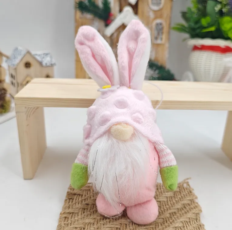 Easter Hanging Decoration-Bunny-Pink-Polyester-1 piece