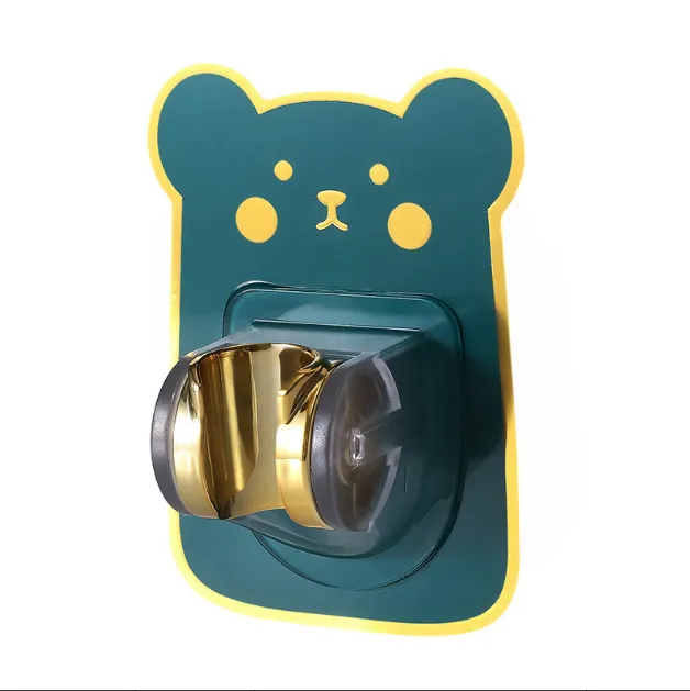 Cartoon shower bracket-Bear model-Green-1 piece