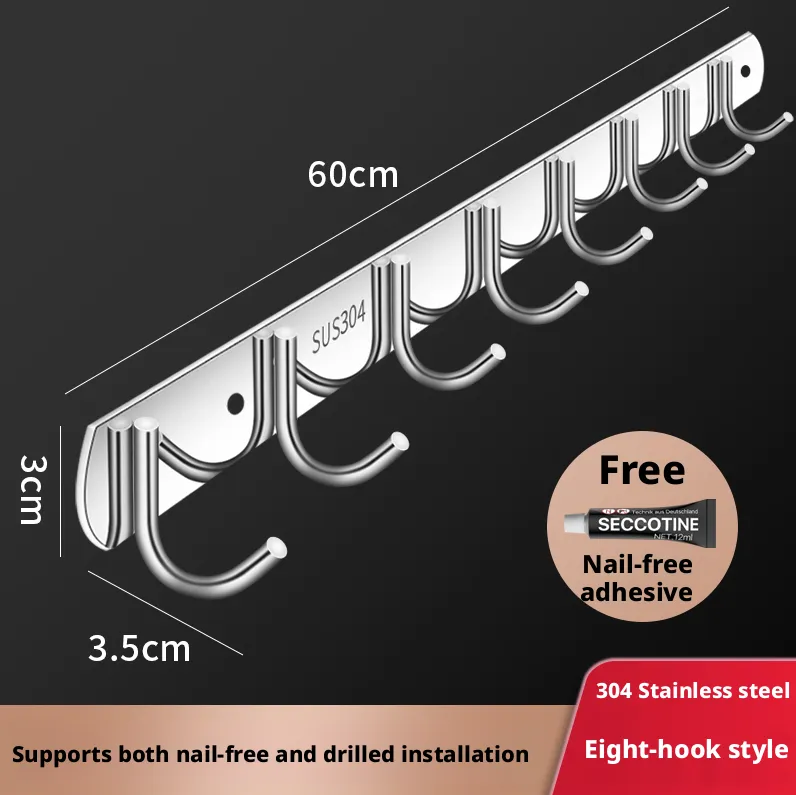 Stainless steel row hooks-five hook models-201 stainless steel-1 piece