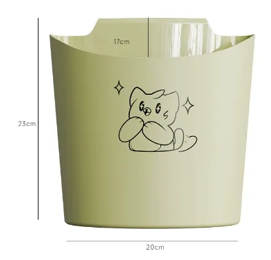 Kitchen wall-mounted garbage cans-gray-PP-1 piece