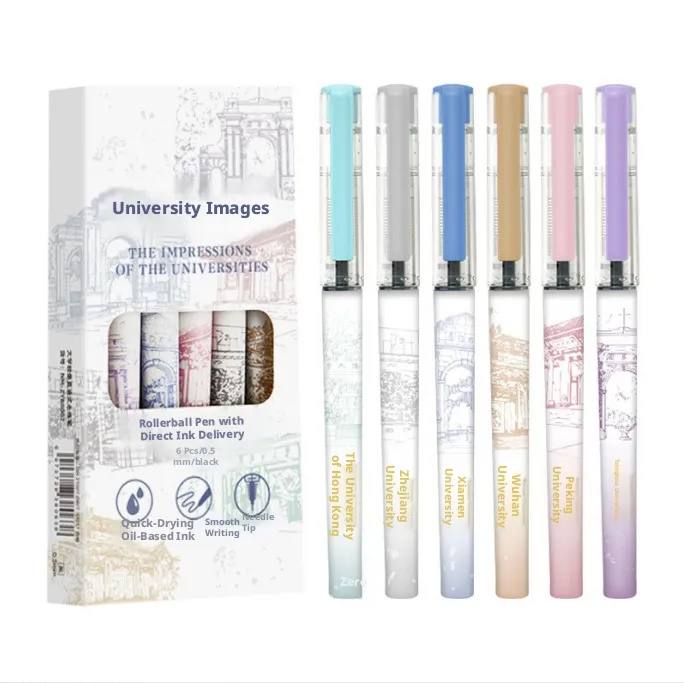 College Imaging Gel Pen-0.5mm-6 pcs