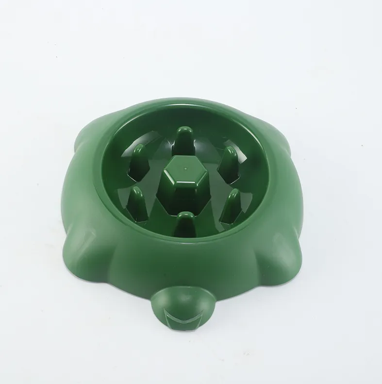Anti-overturning pet slow food bowl-green-PP-1 piece
