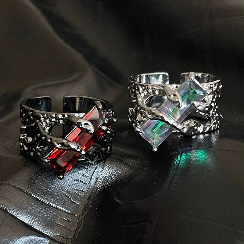 Dark Minimalist Trendy Ring For Men & Women, INS Niche Design, Adjustable High-End Index Finger Ring